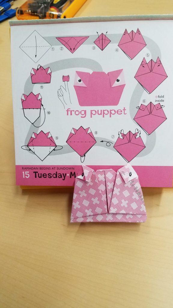 5/15/18 - Frog Puppet