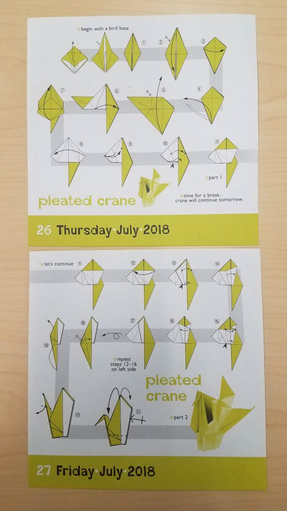 7/26-27/18 - Pleated Crane